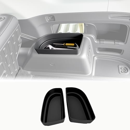 Trunk Organizer for 2010-2024 Toyota 4Runner 5-Seat 2nd Row(NOT Fit 7-Seat 3rd Row), Rear Trunk Storage Box Bin Cargo Tray for 10-24 4 Runner Interior Accessories(2Pcs Upper Side) - color: 2PC Upper Side(5-Seat Only)
