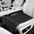 Car Seat Leg Extender Support Pad, Leather Leg Rest Pillow with Breathable Perforations & Memory Foam, Anti-Wrinkle Surface Universal Car Seat Cushions Fit for Most Vehicles, Chairs, Black