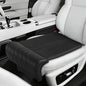 Car Seat Leg Extender Support Pad, Leather Leg Rest Pillow with Breathable Perforations & Memory Foam, Anti-Wrinkle Surface Universal Car Seat Cushions Fit for Most Vehicles, Chairs, Black
