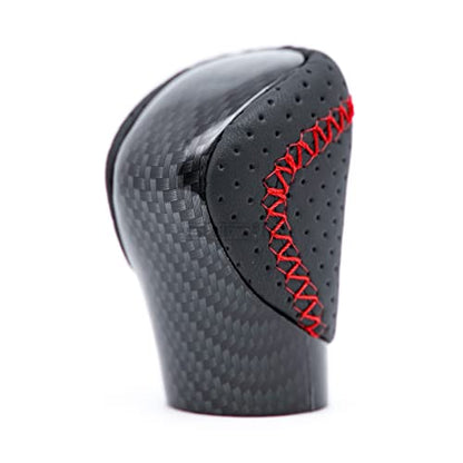 Gear Shift Knob Shifter for Lexus ES GS GX is NX RC RX 200t 250 300 300h 350 350L 450h 450h 450hL 460 500 | Fits F-Sport OEM Style Replacement (Red Stitch/Carbon Fiber Pattern) - color: Red Stitch / Carbon Fiber Pattern