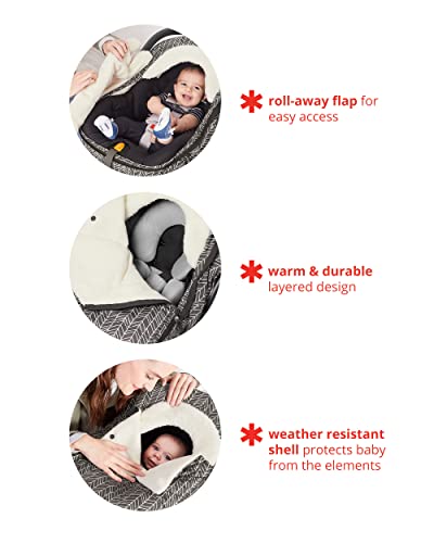 Skip Hop Winter Car Seat Cover, Stroll & Go, Pink Heather - color: Pink Heather