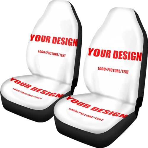 Customized Car Seat Cover for Front Seat - SUV Truck Sedan Van, Printed High Back Saddle Blankets Auto Seat Protectors, Fit Most Vehicles, Auto Seat Accessories - color: Custom Seat Cover