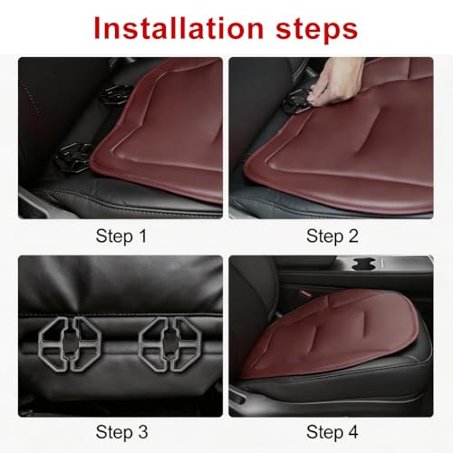 Car Seat Cushion, Thin Seat Cushion 0.78in, Office Chair Cushion, Car Seat Cushions for Driving, Summer Breathable Driver Seat Cushion for Long Sitting Relief, Car Seat Pad(Volcanic Red) - color: Volcanic Red