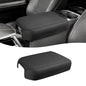 Center Console Cover for 2023 2024 2025 2026 F250 F350 F450 F550 Super Duty Accessories, Vinyl Leather Middle Armrest Cusion Protector, Bucket Seat Only, Anti-Scratch - size: Bucket Seat, 23-26 F250-F550, black stitch