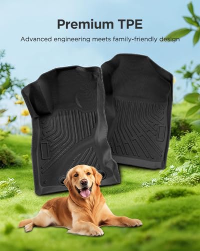 DrCarNow All-Weather Car Floor Mats Compatible with Subaru WRX 2022 2023 2024 2025 2026 Trunk Liner, Anti-Slip TPE Waterproof Heavy-Duty Black Full-Season Protection