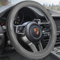 HAOKAY Top Grade Gray Genuine Leather Steering Wheel Cover Men Women, Luxury Steering Wheel Cover for Cars, SUVS and Trucks, Universal 14.5-15 inch - color: GRAY