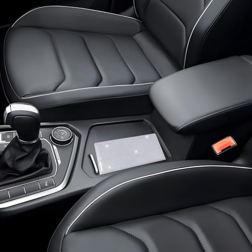 Car Registration and Insurance Holder, PU Leather Automotive Glove Box Document Compartment Organizer with Magnetic Shut, Cards Driver License Holder, Universal Vehicle Accessories (Silver) - color: Silver