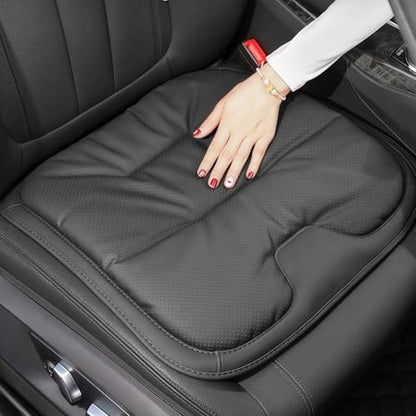 Car Seat Cushion for Car,Pu Nappa Leather with Breathable Memory Cotton Core Filling & Non-Slip Sole,Water Proof,Car Seat Cushions for Driving&Office Chair (car seat Cushion)