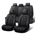 Car Seat Covers Full Set for Honda CR-V 2000-2026, Waterproof Nappa Leather Car Seat Cover, Full Coverage Car Seat Covers Sets(5 Seats/Black)