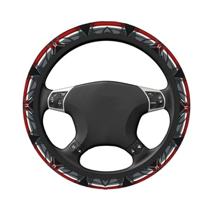 Butterfly Kenyan Flag Breathable Neoprene Steering Wheel Cover - Anti-Slip Floral Design Universal Fit for Cars/Trucks/Suvs (14.5"-15" Inch) - color: Butterfly Kenyan Flag