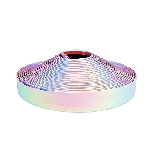 Iridescent Color Car Motor Bike Self-Adhesive Exterior and Interior Molding Trim Universal Dashboard Bumper Window Door Body Side Decorative Strip Scratch-Proof (Width: 1-3/16 inch (30mm), 16Ft) - size: 16Ft, style: Width: 1-3/16 inch (30mm)