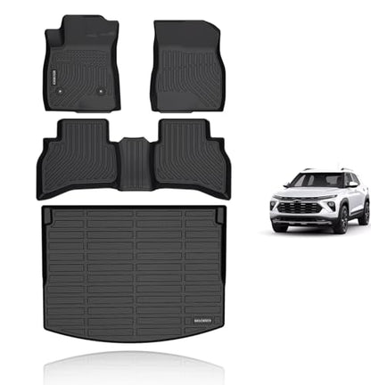 KELCSEECS® 2026 2025 Chevy Trailblazer(AWD) Floor Mats,2024 2023 2022 2021 Chevy Trailblazer(AWD) Floor Mats & Cargo Liner(Only Cargo in Upper Deck Position) Accessories - style: 3)For 2021-2026 Trailblazer AWD Full Set