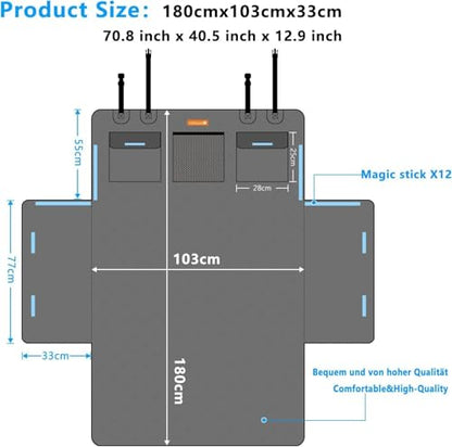 Cargo Liner Dogs for Lincoln Aviator 2020-2025, Dog Trunk Seat Cover Pet Trunk Cargo Cover Pet Cargo Liner with Side Flaps and Bumper Flap Protector