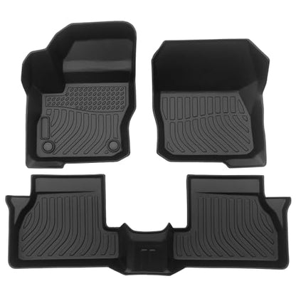 Car Floor Mats for 2012-2018 Ford Focus, All Weather TPE Rubber Custom Fit Car Mats Front & Rear 2 Row Mats, Black(2012-2018 Focus) - color: 2012-2018 Focus