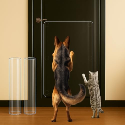 Dog Scratch Protectors for Doors 2-Pack 36 x 20’’ Clear Cat Scratching Guard Protection Easy Install on Wall Window Glass Screen & Sliding Doors Furniture Indoor/Outdoor - color: 2 Pack, size: 36 x 20''