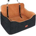 Vivifying Dog Car Seat for Back Seat, Booster Travel Bed for Medium Large Dogs or 2 Small Dogs, 4" Raised Foam Cushion, Safety Leash & Washable Cover, Soft Dog Booster Seat for Cars, Trucks & SUVs