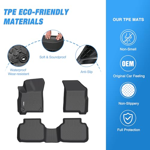 Nilight TPE Floor Mats for Dodge Journey 2011 2012 2013 2014 2015 2016 2017 2018 2019 2020,All Weather Custom Fit Heavy Duty Floor Liners - color: 2011-2020 Dodge Journey