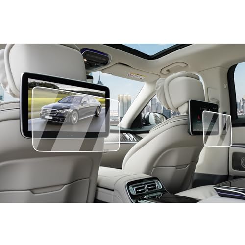 Rear Seat Screen Protector For 2021-2026 Mercedes S Class S 500/S 580e/Maybach S580/S680/AMG S 63 - [11.6-Inch Rear Seat Entertainment System] - Tempered Glass For 2021-2026 S-Class Sedan Accessories
