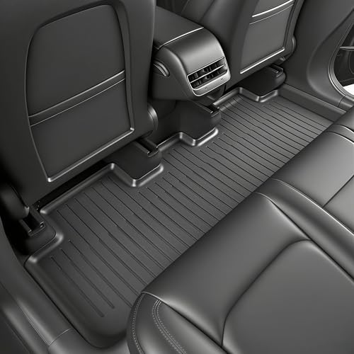 SUPER LINER 2021-2023 Tesla Model 3 Floor Mats | 6-Piece Set Extra-Thick TPE All-Weather Floor & Cargo Liners | Pet & Child-Friendly Custom Fit Interior Accessories - size: 2021-2023 Tesla Model 3 (6-Piece Set)