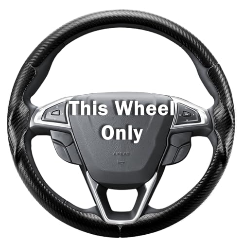 Steering Wheel Cover for Ford Fusion 2013-2020/ Edge 2015-2024 Steering Wheel Cover Protector Accessories (Matte Black) - color: Matte Black, size: For Fusion 2013-2020
