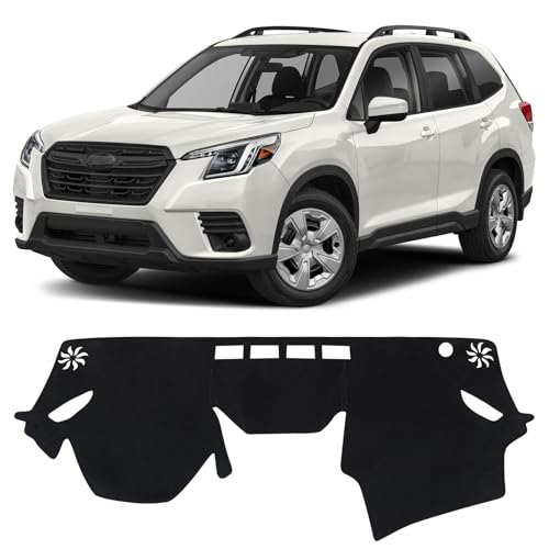 Dashboard Cover Mat for Subaru 2019-2022 2023 2024 Forester Accessories Black Flannel Material Anti-Slip Dash Cover Mat Sunshade Glare UV Rays Protector - size: for Subaru 2019-2024 Forester