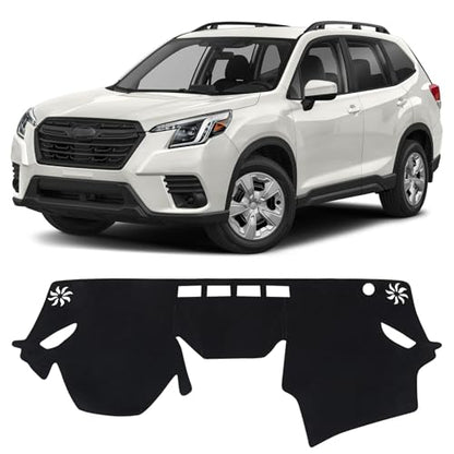 Dashboard Cover Mat for Subaru 2019-2022 2023 2024 Forester Accessories Black Flannel Material Anti-Slip Dash Cover Mat Sunshade Glare UV Rays Protector - size: for Subaru 2019-2024 Forester