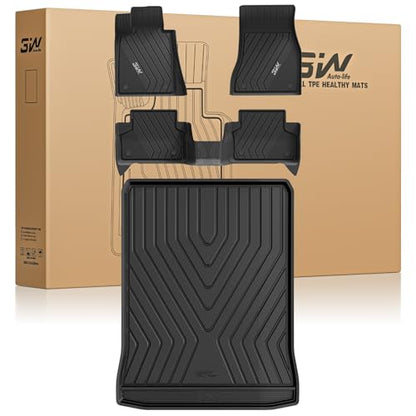 3W Floor Mats & Cargo Liner Fit for BMW 5 Series G30 2017-2023 All Weather TPE Floor Liner Custom Fit for BMW G30 5 Series 520i 530i 535i 540i 540d 550i Full Set Car Accessories (Not for GT & 530e) - style: 6) 5 Series 2017-2023 | Full Set