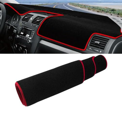 Car Dashboard Cover Anti-Scratch Dash Cover Interior Dash Covers - for VW for Jetta 5 A5 MK5 2006 2007 2008 2009 2010, A Red Side