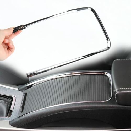Car Center Console Cup Holder Trim Cover Strip Fit for Buick Lacrosse 2009-2013 1168639 Chrome ABS Central Water Cup Holder Frame Panel Armrest Organizer Storage Box Panel Trim Ring Replacement