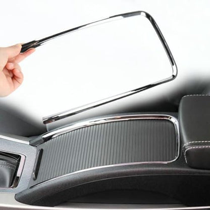 Car Center Console Cup Holder Trim Cover Strip Fit for Buick Lacrosse 2009-2013 1168639 Chrome ABS Central Water Cup Holder Frame Panel Armrest Organizer Storage Box Panel Trim Ring Replacement