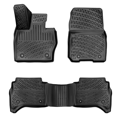 RizLiner Land Rover Range Rover Sport 2023-2026 Floor Mats 3D Custom Fit Compatible with Land Rover Rubber Car Mat Laser Measured Floor Liner All Weather Heavy Duty Odorless Non-Slip (Front & Rear) - size: Rango Rover Sport 2023 - 2026