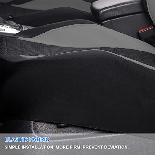 Car Front Seat Covers, Bucket One-Piece Auto Front Seat Protectors, 2PCS Premium Breathable Vehicle Seat Cushions Airbag Compatible, Car Accessories Universal for SUVs, Trucks, Car (Gray) - color: Gray