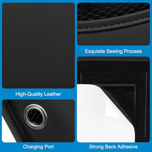 Accmor Car Seat Side Pocket Organizer, PU Leather Pouch Bag for Car Seat, Door, Window, Console, Registration Wallet Cards Trash Phone Sunglasses Holder Pocket for Auto