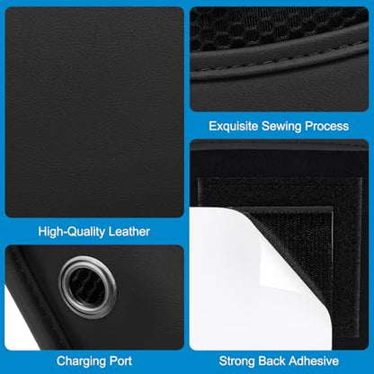 Accmor Car Seat Side Pocket Organizer, PU Leather Pouch Bag for Car Seat, Door, Window, Console, Registration Wallet Cards Trash Phone Sunglasses Holder Pocket for Auto