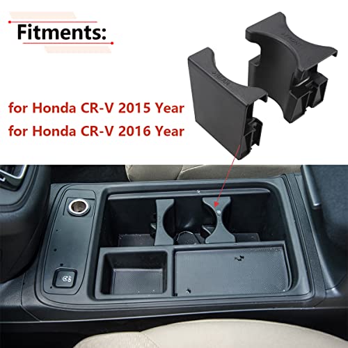 Cup Holder Insert Compatible with Honda CRV CR-V 2015 2016 Year, Cup Holder Divider