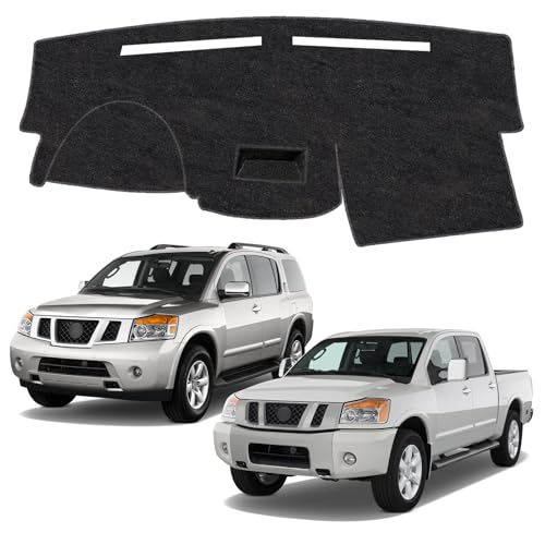 Dash Cover Mat for Nissan Armada 2004-2007 & Titan 2004-2012 Non-Slip Dashboard Cover Mat Sunshade UV Rays Protector Interior Accessories - size: Compatible with Armada 2004-2007