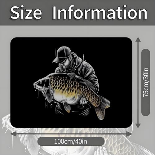 Universal Car Trunk Mat, All Weather Trunk Protection Cargo Liner, Stylish Vehicle Interior Accessories, Durable Cargo Mat Rear Trunk Line Suitable for Most Car (Humans and Carp Print, 29" x 39") - color: Humans and Carp Print