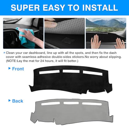 Autorder Dashboard Cover Mat for Chevy Chevrolet Silverado/GMC Sierra 1999-2006, GMC Yukon XL/Suburban Tahoe Avalanche 2000-2006 Accessories Upgrade Dash Mat Sunshade Glare UV Rays Protector - size: Black 1999-2006 Chevy Silverado
