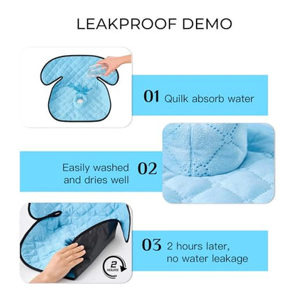 2 Pack Waterproof Piddle Pads Carseat Potty Training Car Seat Protector Waterproof Car Seat Liner Cover to Prevent Pee - color: Blue