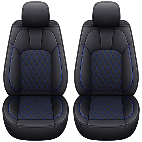 LUCKYMAN CLUB 2022-2026Tundra Pickup Trucks Car Seat Covers X05-T3 Full Set Accessories, Fit Fit SR5 SR Platinum TRD Crew/Crewmax/Extended/Double Cab with Waterproof Faux Leather (Black&Blue FullSet) - color: Black&Blue, size: 2022-2026 Full Set