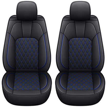 LUCKYMAN CLUB 2022-2026Tundra Pickup Trucks Car Seat Covers X05-T3 Full Set Accessories, Fit Fit SR5 SR Platinum TRD Crew/Crewmax/Extended/Double Cab with Waterproof Faux Leather (Black&Blue FullSet) - color: Black&Blue, size: 2022-2026 Full Set
