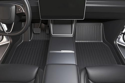 SUPER LINER 2025 2026 Tesla Model Y Juniper Floor Mats & Accessories & Extra-Thick TPE Cargo Liners CabinProtect™ for 5-Seater | All-Weather Pet & Child-Friendly System(Not for Standard)