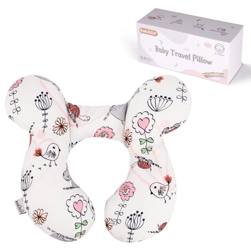 KAKIBLIN Baby Neck Pillow, Upgraded Baby Support Pillow,Babies Head Pillow,Neck Support Pillow for for Car Seat, Stroller, Pushchair,Travel (Hippo) - color: Hippo