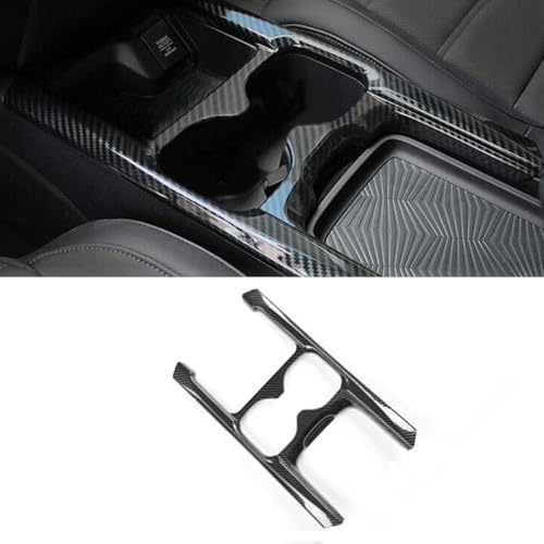 XITER ABS Car Interior Water Cup Holder Console Gear Shift Panel Cover Trim ForHonda CRV 2021 2022,Carbon Fiber - color: Carbon Fiber, size: 2021-2022 Cup Holder Panel Cover
