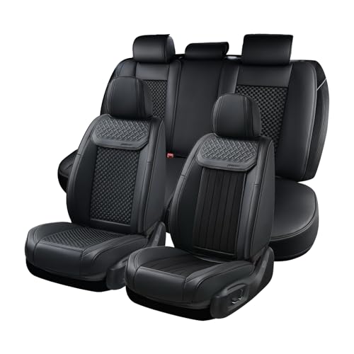Coverado 2 in 1 Seat Covers for Car Full Set, Conversions Between Warm Suede and Cold Ice Silk for Car Seat Protector Car Accessories Universal Fit for Most Cars SUVs and Trucks（Black） - color: 2in1Black, size: FullSet