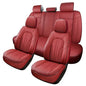 MINGBRON Red Car Seat Covers,Leather Car Seat Cover, Waterproof Seat Covers Full Set - color: Red, size: Full Set