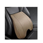 Memory Foam+PU Leather Lumbar Pillow - Car Middle/Lower Back Support Pillow - Suitable for Car Seats, Office Chairs, Recliners, etc. (Beige) - color: Beige