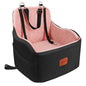 Lealchum Dog Booster Car Seat for Small/Medium Dogs,Puppy Portable Car Bed with Elevated Cushion,Fully Detachable and Washable,2 Storage Pockets,Easy to Install (Black/Pink, Medium) - color: Black/Pink