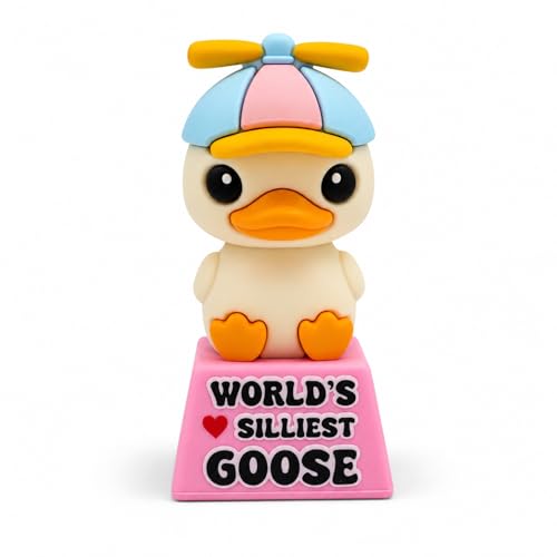 Miniature Desk Figurine – Cute & Quirky Office Decor for Desk, Shelf, or Workspace – Fun Tiny Collectible Statue for Adults, Coworkers, or Home Office Gift - Silly Goose - style: Silly Goose
