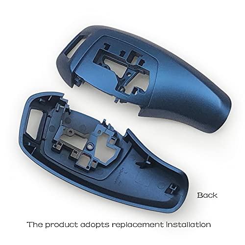 for BMW 1 2 3 4 5 6 7 Series X3 X4 Automotive Center Gear Shift Knob Shift Lever Trim Cover Auto Interior Shift Knobs Cover F30 F10 F02 F25 F26 (Ordinay Style, Blue)